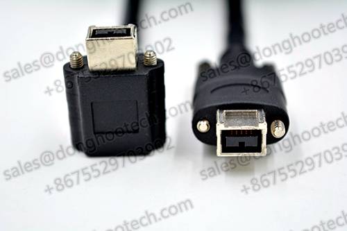 1394 FireWire Angle Cables Right Angle (R/A) 9P Male to Male Screw Type 7.5Meters